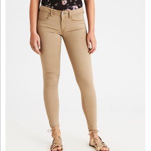 Tan American Eagle Jeggings